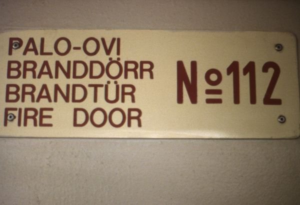 Finnjet fire door sign